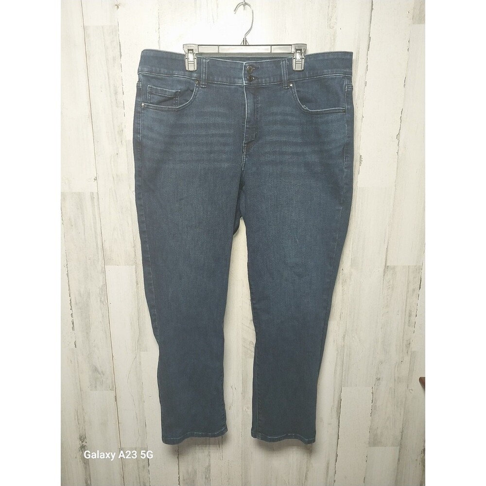 Lane Bryant High Rise Tighter Tummy Straight Dark Wash Jeans 22